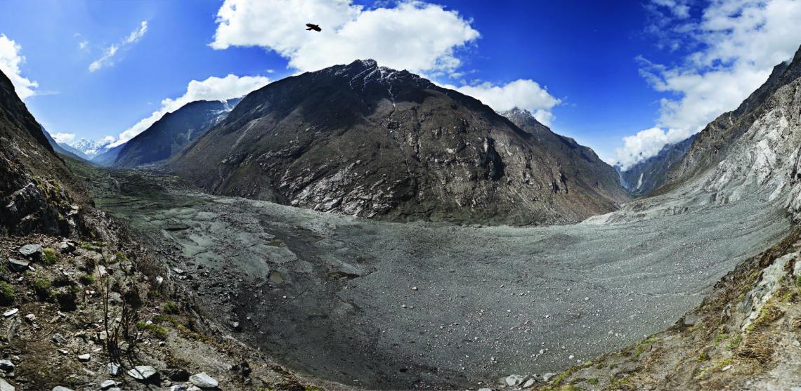 After the Gorkha earthquake, a landslide demolished the village of Langtang, located in the Himalayan mountain region of Nepal. More than 350 people are estimated to have died as a result of the earthquake-induced landslide. 